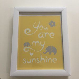 Nursery Art: "You Are My Sunshine" Nursery Wall Art and Kids Room Decorations